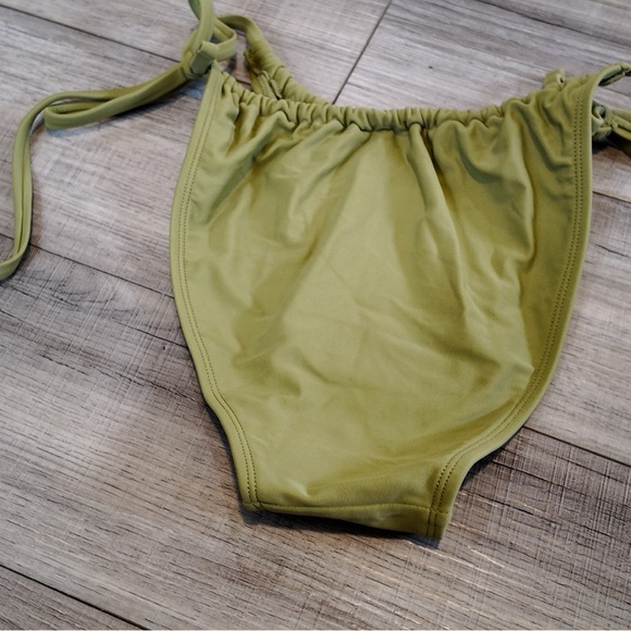 Xhilaration Olive High Leg Bikini Bottom L NWT Swim Juniors 11-13 Women 8-10 - Picture 8 of 10